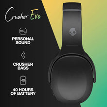 Load image into Gallery viewer, Skullcandy Crusher Evo Over-Ear Wireless Headphones - Black