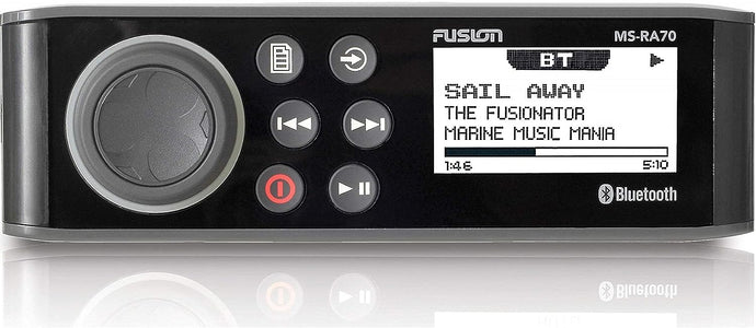 Fusion MS-RA70 Stereo with 4x50W AM/FM/Bluetooth 2-Zone USB Wireless Control for Fusion Link App